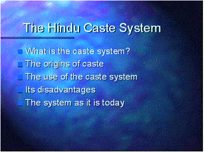 India presentation 4: Hindu caste system